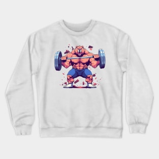 bear at gym Crewneck Sweatshirt